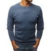 Tmavě modrý pánský pletený svetr