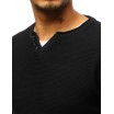 Pánský svetr s véčkovým výstřihem černé barvy