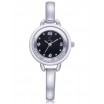 Elegantní dámské stříbrné hodinky s krystalky v ciferníku