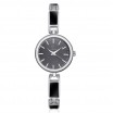 Elegantní dámské hodinky s kovovým páskem a černým ciferníkem