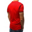 Pánské triko s krátkým rukávem v červené barvě s nápisy