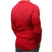 Červený pánský pulovr s kulatým výstřihem