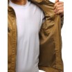 Moderní bunda pánská kožená bunda s designovým stojáčkem se zipem