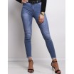 Dámské moderní džíny v modré barvě úzké