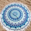 Vzorovaná plážová osuška v modré barvě