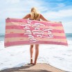 Kvalitní ručník na pláž v růžové barvě