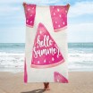 Růžový ručník na pláž s motivem melounů
