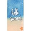 Modrá osuška na pláž s nápisem summer