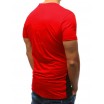 Stylové pánské červené triko s krátkým rukávem s velkým nápisem
