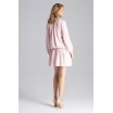 Romantické dámské šaty růžové nad kolena se zdrhovací gumou v pase