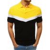Originální pánské žluté polo tričko v kombinaci dvou barev