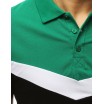 Moderní pánské polo tričko zelené se zapínáním na knoflíky