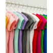 Moderní dámské jednobarevné fialové tričko s kulatým výstřihem