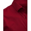 Originální bordó slim fit jednobarevná pánská košile s dlouhým rukávem