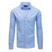Společenská pánská košile světle modré barvy se zapínáním na knoflíky