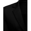 Moderní pánské černé sako ve tvaru bundy se záplatami