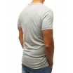 Světle šedé pánské tričko s originálním potiskem a designem