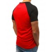 Stylové červeno černé pánské tričko s výrazným potiskem a nápisy
