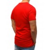 Bavlněné pánské tričko s krátkým rukávem červené barvy