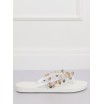 Dámské pantofle na léto v bílé barvě