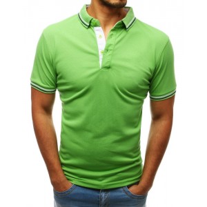 Trendy pánské polo tričko v letní světle zelené barvě