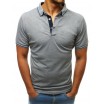 Moderní pánské tričko s límečkem v světle šedé barvě
