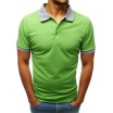 Trendy pánské polo tričko ve výrazné letní zelené barvě