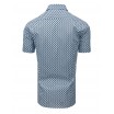 Pánská košile s krátkým rukávem a modrým vzorem