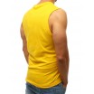 Motorkářské pánské tričko bez rukávů ve výrazné žluté barvě