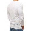 Bílé bavlněné triko s dlouhým rukávem pro pány
