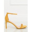 Dámské sandály na štíhlém podpatku žluté barvy