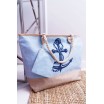 Modrá dámská plážová taška s námořnickým motivem