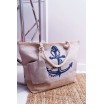 Plážová taška s námořnickým motivem v khaki barvě