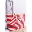 Červená dámská plážová taška na léto