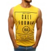 Moderní pánské tričko bez rukávů ve žluté barvě