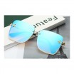Modré kovové sluneční brýle pro dámy