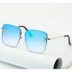 Modré kovové sluneční brýle pro dámy