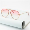 Dámské sluneční brýle růžové barvy s kovovým rámem