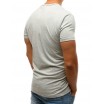 Světle šedé pánské tričko s barevným potiskem