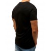 Letní pánské tričko černé barvy s barevným nápisem