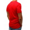 Trendové letní pánské tričko červené barvy