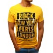 Moderní letní tričko žluté barvy s nápisem