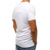Bílé pánské tričko bílé barvy se stylovým potiskem