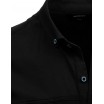 Moderní pánská černá košile slim fit se zapínáním na knoflíky