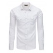 Sportovně elegantní pánská košile v bílé barvě s předními kapsami