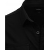 Trendy černá pánská košile s krátkým rukávem a kapsami