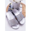 Trendy dámské stříbrné letní pantofle