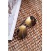 Trendy dámské sluneční brýle pilotky se žluto béžovými skly
