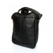 Pánská kožená taška na rameno v černé barvě