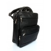 Pánská kožená taška na rameno v černé barvě